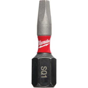 Milwaukee SHOCKWAVE #1 Square Recess 1 In. Insert Impact Screwdriver Bit