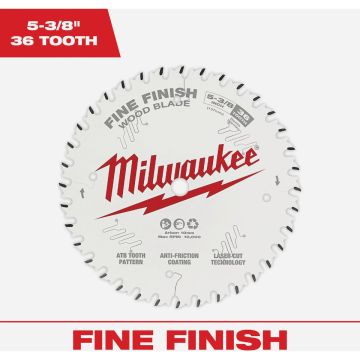 Milwaukee 5-3/8 In. 36-Tooth Fine Finish Circular Saw Blade
