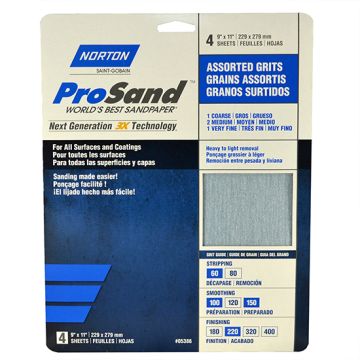 Norton  Aluox  3x - Asst - 4 Pk
