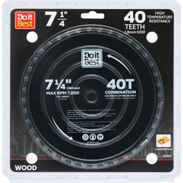 Do it Best 7-1/4 In. 40-Tooth Combination Circular Saw Blade