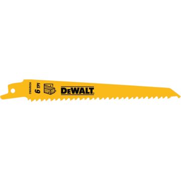 DEWALT 6 In. 6 TPI Taper Back Bi-Metal Reciprocating Saw Blade (2-Pack)