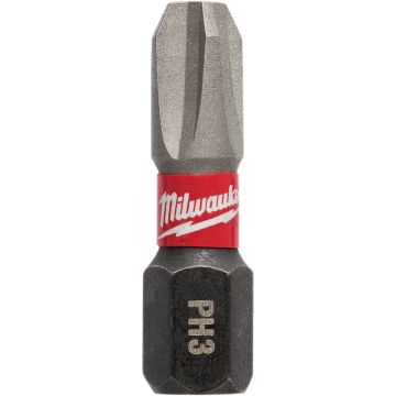 Milwaukee SHOCKWAVE #3 Phillips 1 In. Insert Impact Screwdriver Bit (Bulk)
