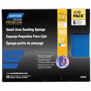 Norton 180 Grit Sand Sponge 6/Pk