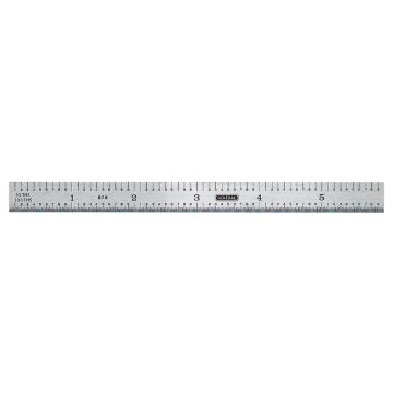 General Tools 6 In. Flexible Steel Industrial Precision Straight Edge Ruler