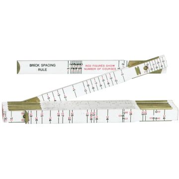 Crescent Lufkin Red End 6 Ft. x 5/8 In. Brick Mason  Wood Rule, White