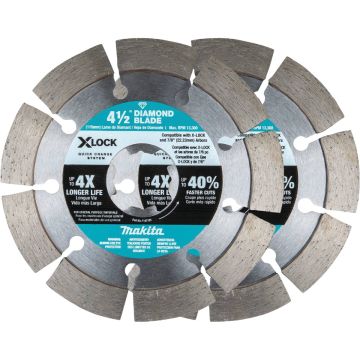 Mak- Xlk 4.5" Seg Dmnd Bld 2-pk