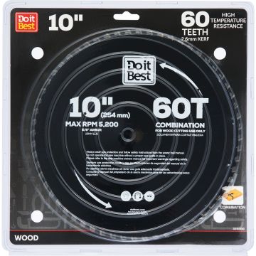 Do it Best 10 In. 60-Tooth Combination Circular Saw Blade