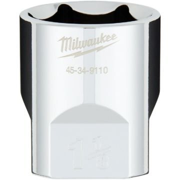 Milwaukee 1/2 In. Drive 1-1/8 In. 6-Point Shallow Standard Socket with FOUR FLAT Sides