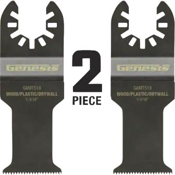 Genesis 1-3/16 In. HCS Thin Flush Cut Oscillating Blade (2-Pack)
