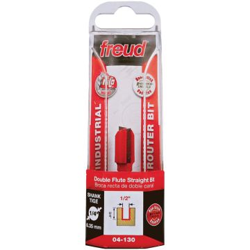 Freud 1/2 In. x 3/4 In. Double Flute Straight Router Bit