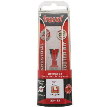 Freud 1/2 In. x 1/2 In. Dovetail Router Bit with 1/2 In. Shank