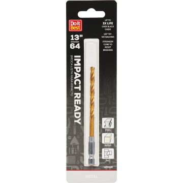 Do it Best 13/64 In. Impact Ready Titanium Hex Shank Drill Bit