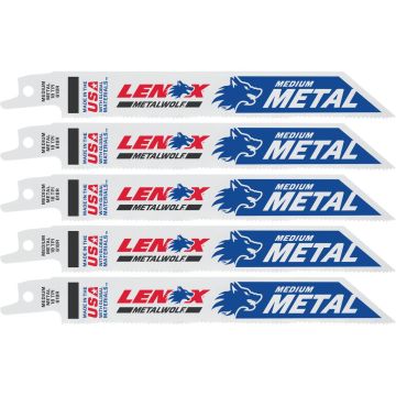 Lenox METALWOLF WAVE EDGE 6 In. 18 TPI Medium Metal Reciprocating Saw Blade (5-Pack)