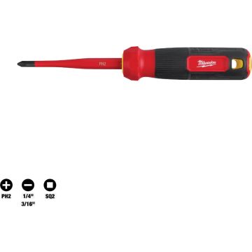 Milwaukee 4-In-1 1000V Insulated Slim Tip Multi-Bit Screwdriver