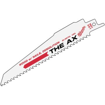 Milwaukee SAWZALL The AX 12 In. 5 TPI Wood w/Nails Demolition Reciprocating Saw Blade (25-Pack)
