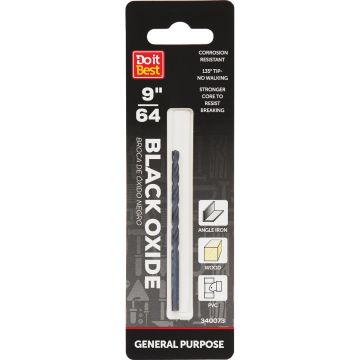 Do it Best 9/64 In. Black Oxide Drill Bit
