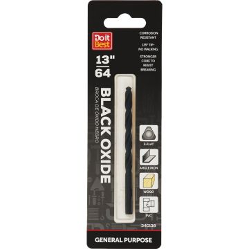 Do it Best 13/64 In. Black Oxide Drill Bit