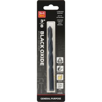 Do it Best 3/8 In. Black Oxide Drill Bit