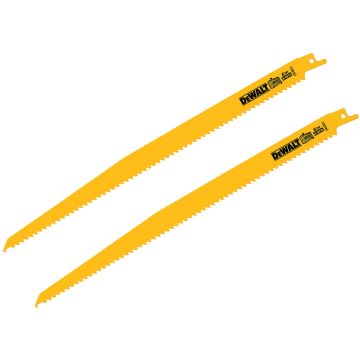 DEWALT 12 In. 6 TPI Taper Back Bi-Metal Reciprocating Saw Blade (2-Pack)