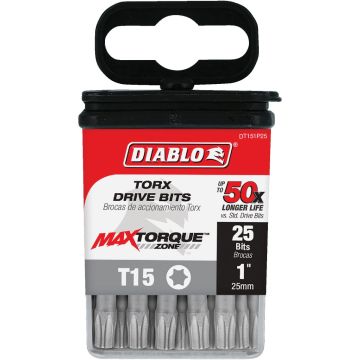 Diablo T15 TORX 1 In. Insert Impact Screwdriver Bit (25-Pack)