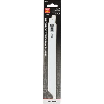 Do it Best 9 In. 14 TPI Bi-Metal Thick Metal Reciprocating Saw Blade (2-Pack)