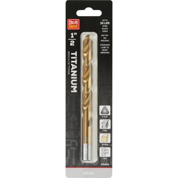 Do it Best 1/2 In. Titanium Drill Bit