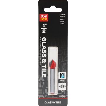 Do it Best 1/2 In. x 3-3/4 In. Carbide Glass & Tile Drill Bit