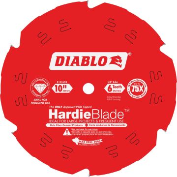 Diablo HardieBlade 10 In. 6-Tooth PCD Fiber Cement Circular Saw Blade