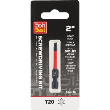 Do it Best 2 In. T20 Torx Impact Ready Screwdriver Bit