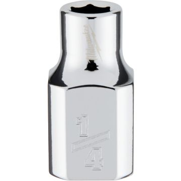 Milwaukee 3/8 In. Drive 1/4 In. 6-Point Shallow Standard Socket with FOUR FLAT Sides