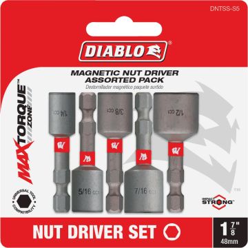 Diablo 1-7/8 In. Magnetic Nutdriver Set (5-Piece)