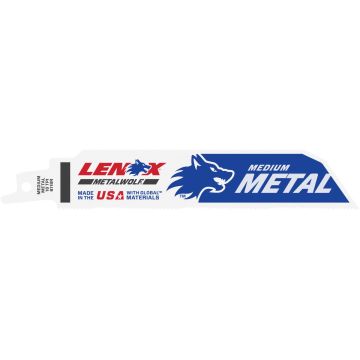 Lenox METALWOLF WAVE EDGE 6 In. 18 TPI Medium Metal Reciprocating Saw Blade (2-Pack)