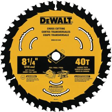 DEWALT 8-1/4 In. 40-Tooth Circular Saw Blade