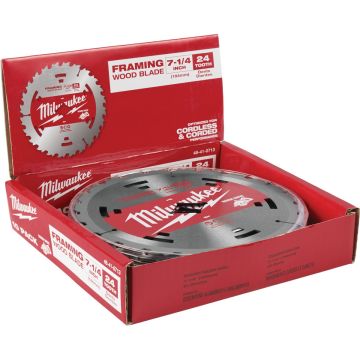 Milwaukee 7-1/4 In. 24-Tooth Framing Worm Drive Circular Saw Blade, Bulk