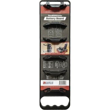 StealthMounts Battery Board with Handle for Milwaukee M18 Batteries