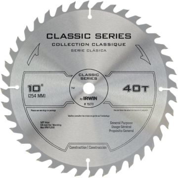 Irwin Classic Series 10 In. 40-Tooth General Purpose Circular Saw Blade