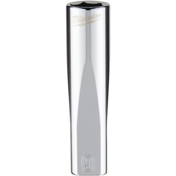 Milwaukee 1/4 In. Drive 9 mm 6-Point Deep Metric Socket with FOUR FLAT Sides