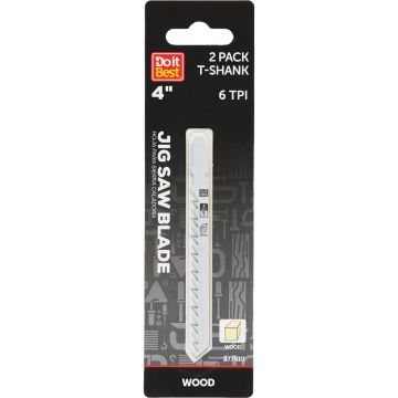 Do it Best T-Shank 4 In. 6 TPI Wood Cutting Jigsaw Blade (2-Pack)