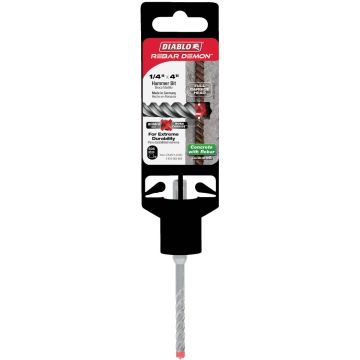 Diablo Rebar Demon 1/4 In. x 4 In. SDS-Plus Full Carbide Rotary Hammer Drill Bit