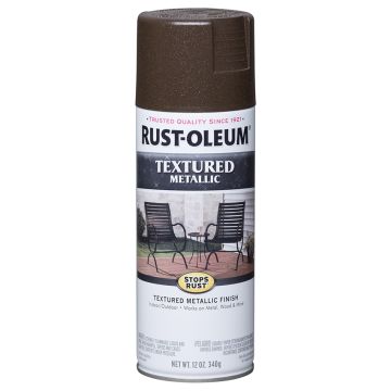 12 Oz Rust-Oleum 262660 Mystic Brown Stops Rust Metallic Textured Spray Paint