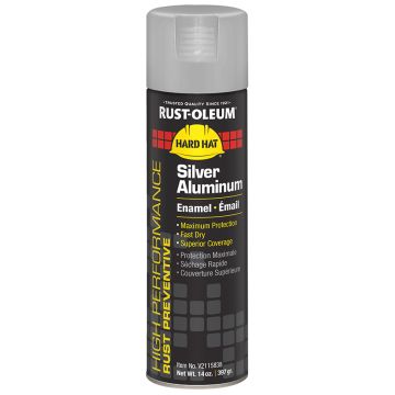 14 Oz Rust-Oleum V2115838 Silver Aluminum High Performance Enamel Spray Paint