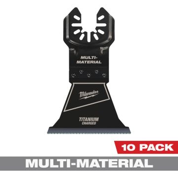 Milwaukee OPEN-LOK 2-1/2 In. TITANIUM CHARGED Bi-Metal Multi-Material Oscillating Multi-Tool Blade (10-Pack)
