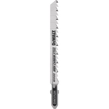 DeWalt T-Shank 4 In. x 6 TPI High Carbon Steel Jig Saw Blade, Fast/Clean Wood (5-Pack)