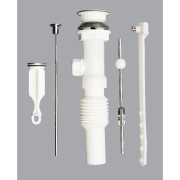 Do it Best 1-1/4 In. Chrome-Plated/Plastic Flexible Pop-Up Assembly