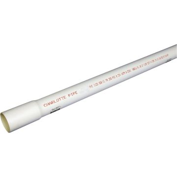 Charlotte Pipe 3/4 In. x 20 Ft. Cold Water PVC Pressure Pipe, SDR 21, Belled End