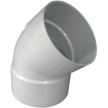 IPEX 6 In. SDR 35 45 Deg. PVC Sewer and Drain Elbow (1/8 Bend)