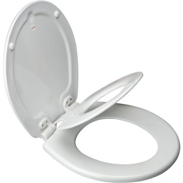 Bemis Mayfair NextStep2 Round Closed WhisperClose White Enameled Wood Toilet Seat