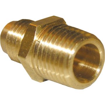 Lasco 1/4 In. M x 1/4 In. MPT Brass Flare Adapter
