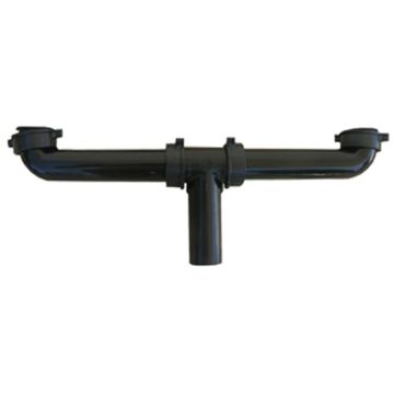 Lasco 1-1/2 In. x 16 In. Black Plastic Center Outlet Waste