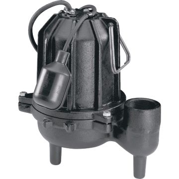 Wayne 1/2 H.P. Cast Iron Sewage Ejector Pump with Piggyback Tether Switch